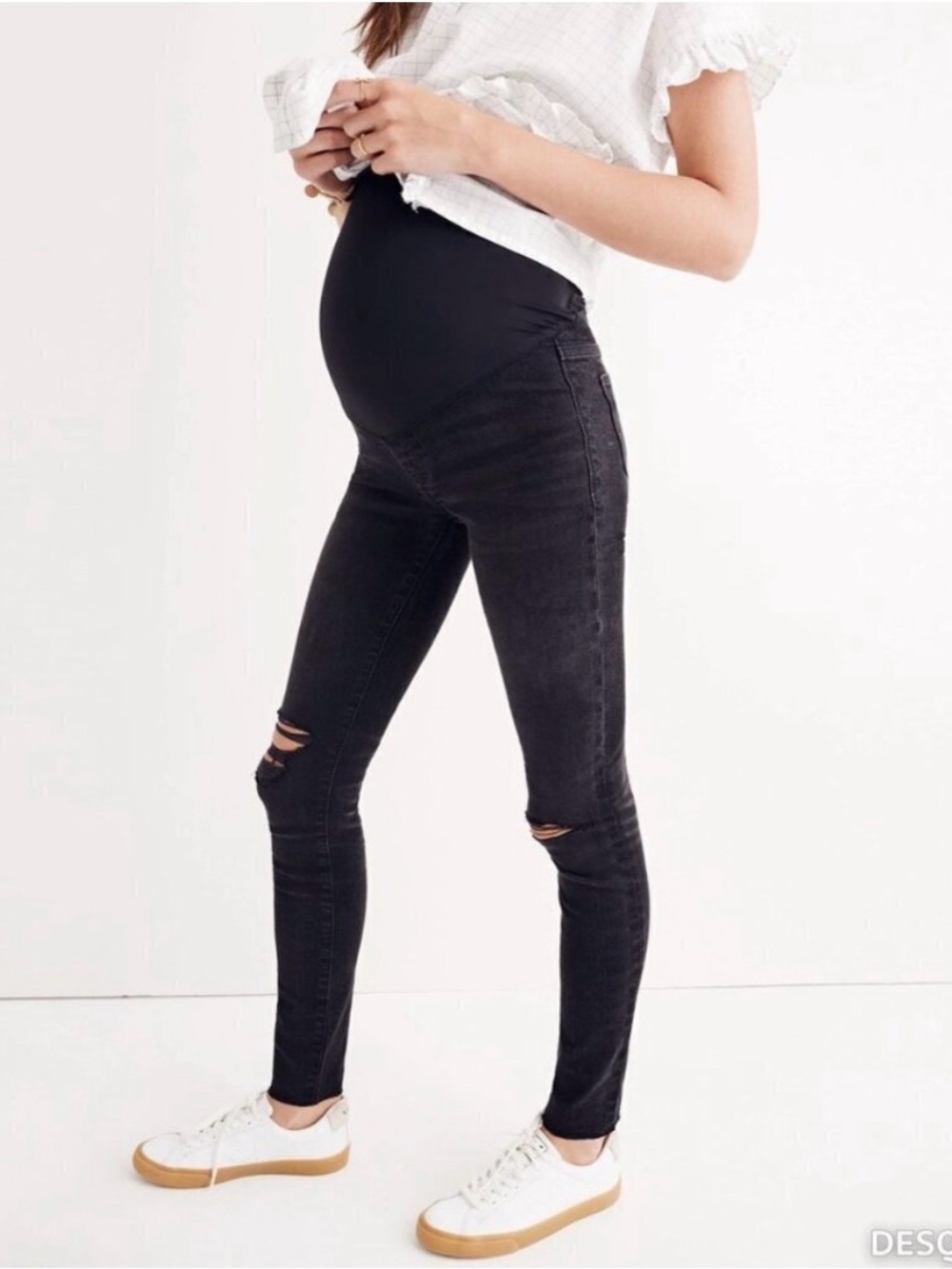 Madewell Maternity Jeans Size 27 Black Sea Over Belly Skinnyβ Alternative Grunge